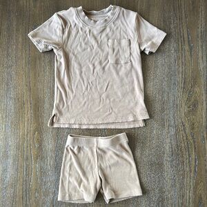 Kids Tan Pajama Set